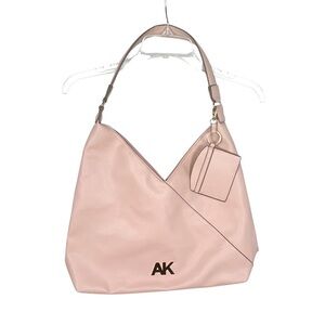 Anne Klein Light Pink Faux Leather Shoulder Bag Purse Barbie Spring Everyday